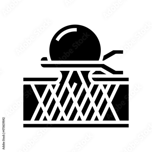 aneurysm repair glyph icon vector. aneurysm repair sign. isolated contour symbol black illustration