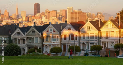 Painted Ladies timelapse day to night san francisco photo