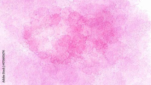Romantic pink watercolor background. Aquarelle paint paper textured canvas for design, greeting card, template. Pink abstract wet watercolor background