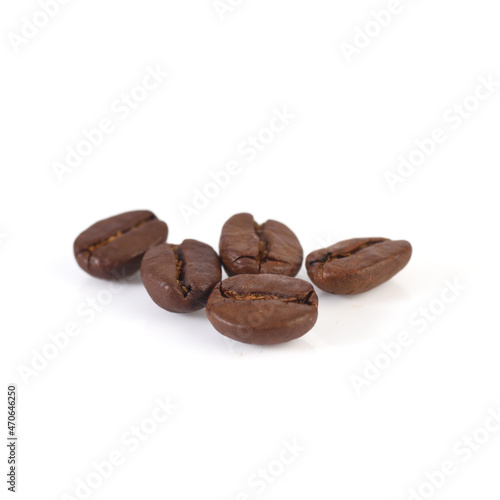 Coffee beans isolated on white background