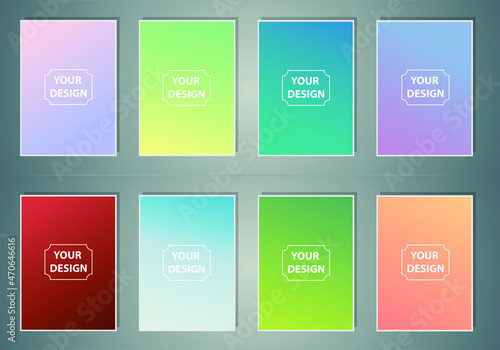 Set of abstract vector gradient backgrounds. Colorful texture for your design. Mobile app template
