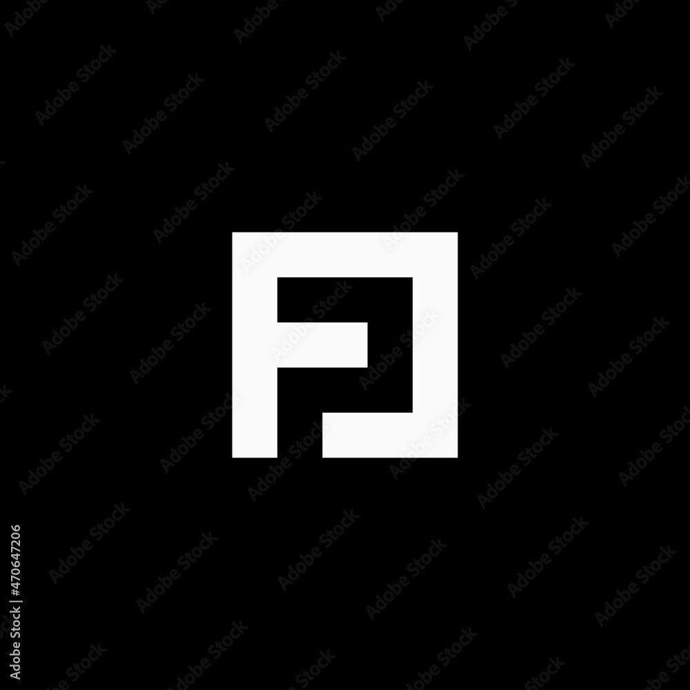 FP square logo design vector icon FP square logo design vector icon