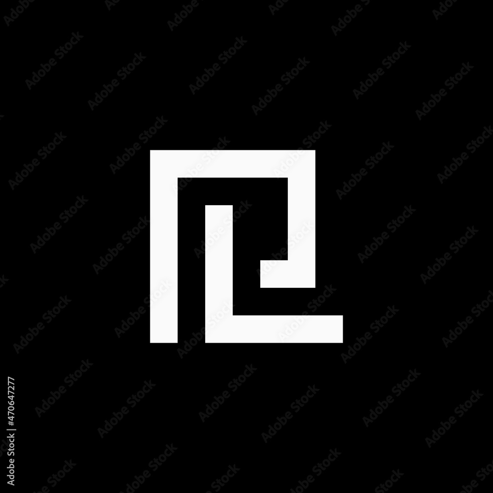 PL square logo design vector icon PL square logo design vector icon