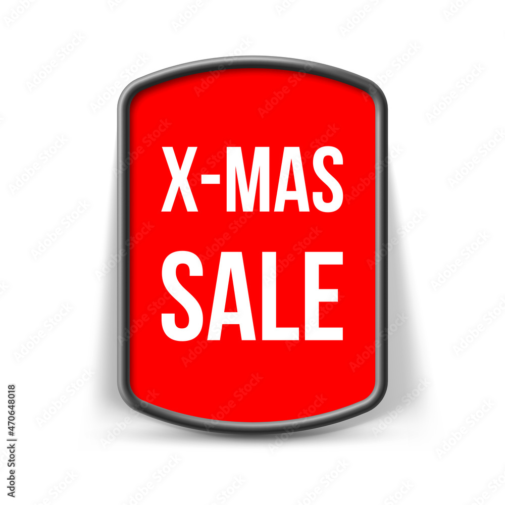Red Promo Board, or Button Isolated on a White Background. Template with Slogan - Xmas Sale. Good for Your Websites, Blogs, or Applications Red Promo Board, or Button Isolated on a White Background. Template with Slogan - Xmas Sale. Good for Your Websites, Blogs, or Applications