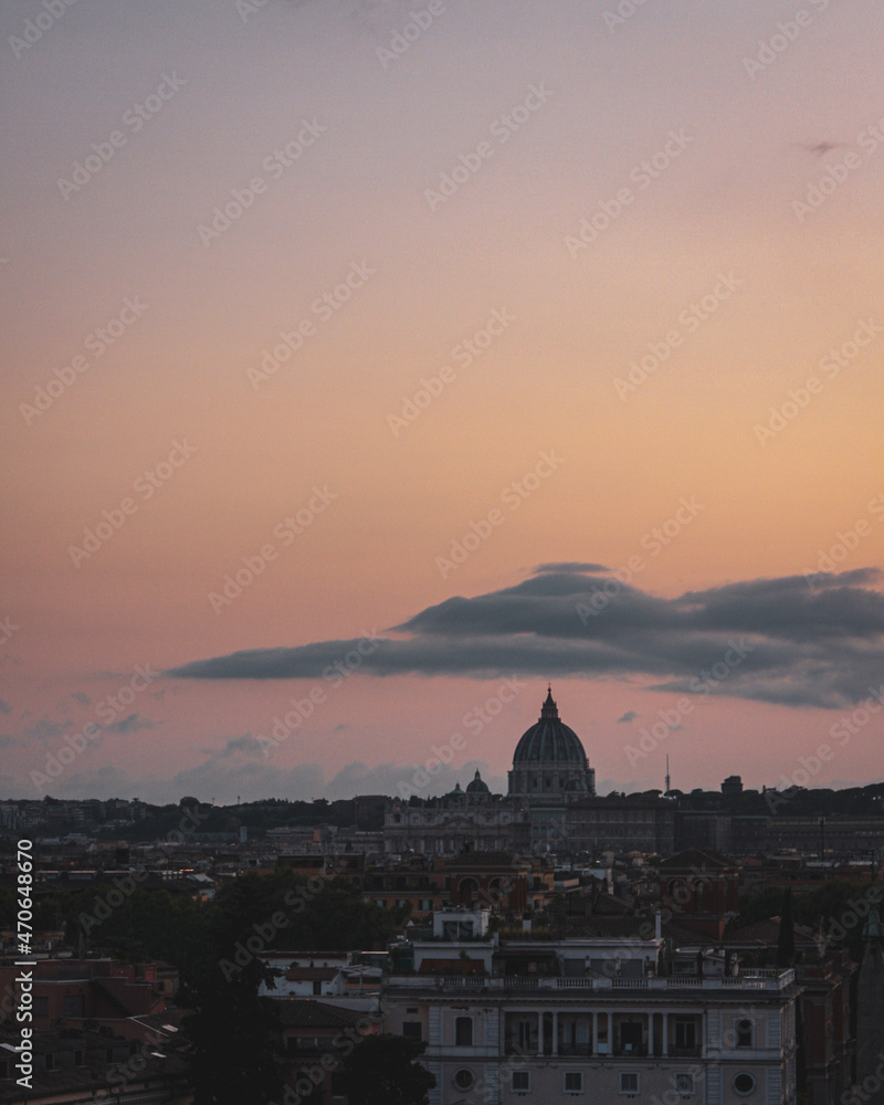 Obraz premium sunset in the city