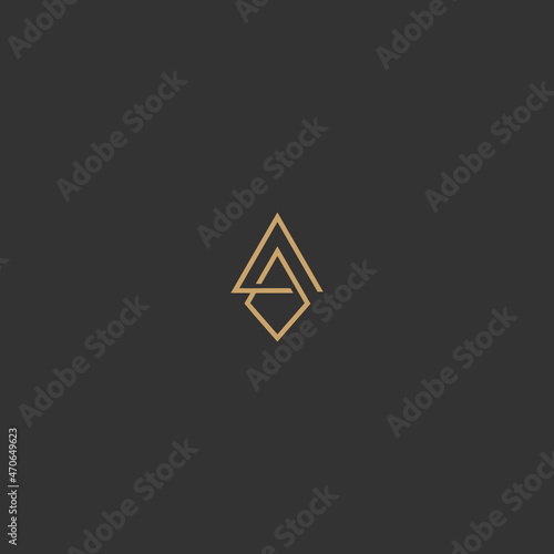 Illustration vector graphic template of letter A logo