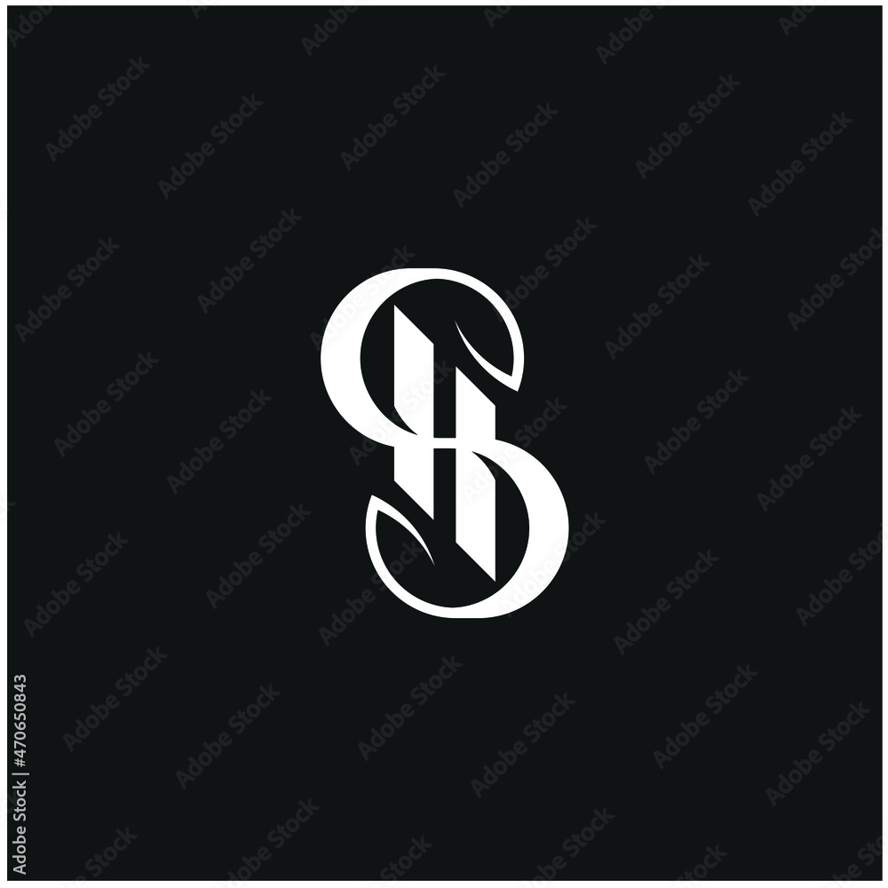 Initials SH HS vector template luxury logo design Initials SH HS vector template luxury logo design