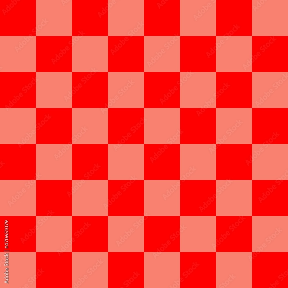 Checkerboard 8 by 8. Salmon and Red colors of checkerboard. Chessboard, checkerboard texture. Squares pattern. Background. Checkerboard 8 by 8. Salmon and Red colors of checkerboard. Chessboard, checkerboard texture. Squares pattern. Background.