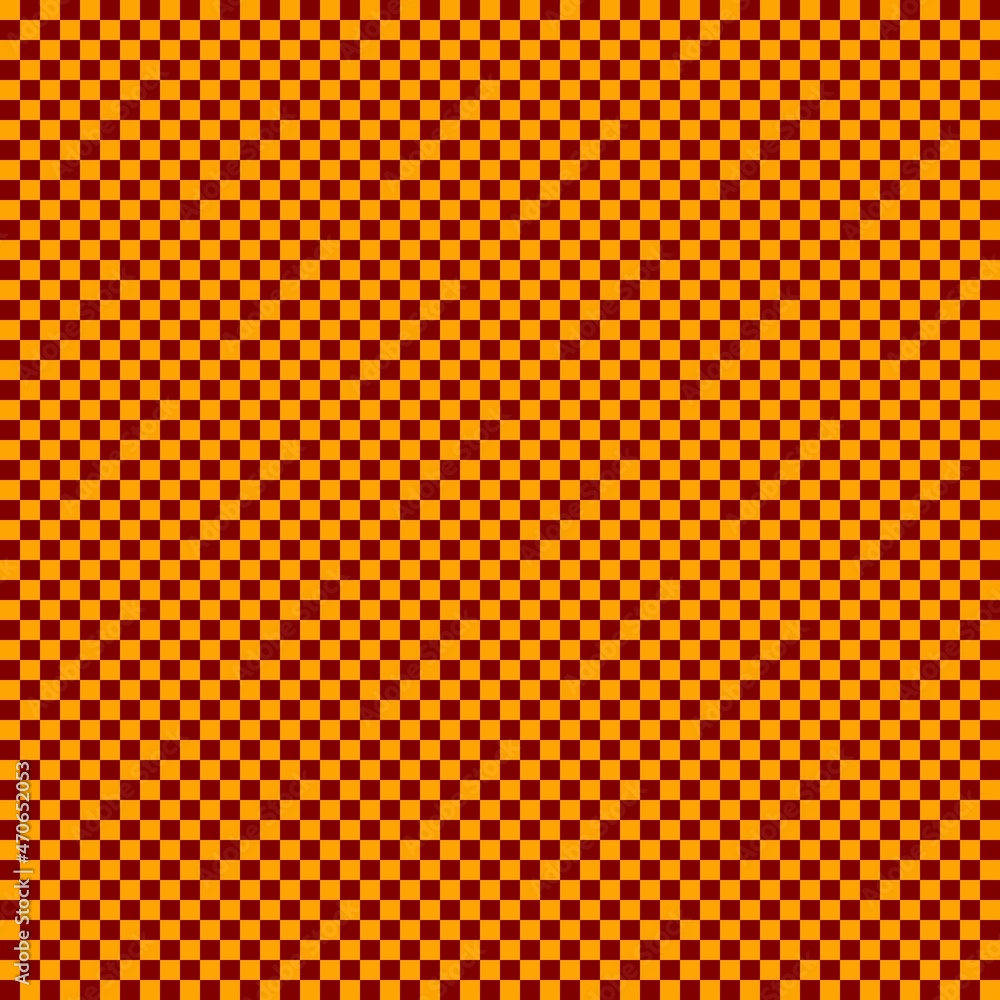 Checkerboard with very small squares. Maroon and Orange colors of checkerboard. Chessboard, checkerboard texture. Squares pattern. Background. Checkerboard with very small squares. Maroon and Orange colors of checkerboard. Chessboard, checkerboard texture. Squares pattern. Background.