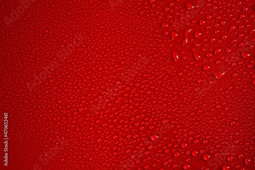 Abstract background  water droplets on red