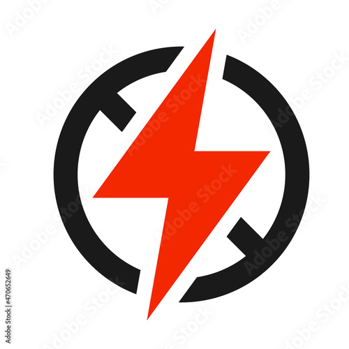 Electricity shortage icon. Clipart image isolated on white background