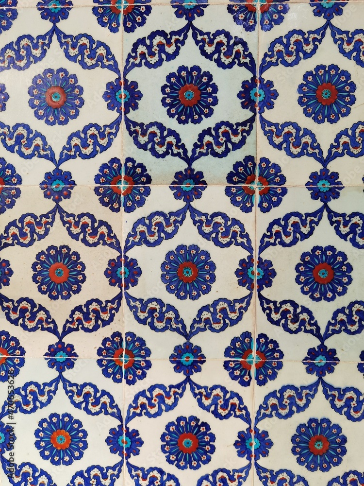 Tiles from the 16th century in the Rustem pasa mosque
