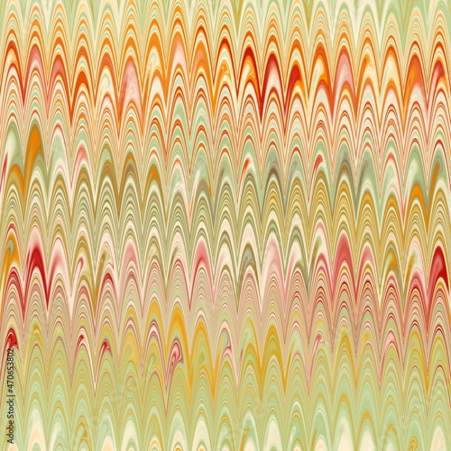 Seamless combed Turkish ebru marble effect surface pattern design for print. High quality illustration. Luxurious ancient art form. Wavy liquid fluid marbled book paper antique graphic design.