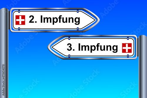 Wegweiser zur 2. Impfung und zur 3. Impfung