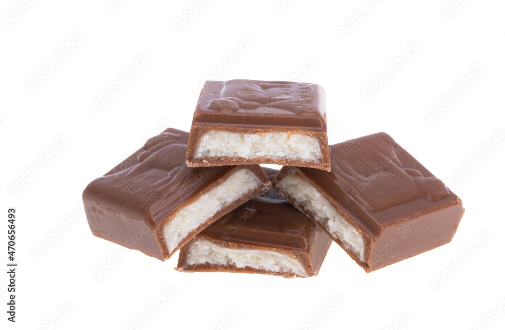 chocolate bar with milk filling isolated chocolate bar with milk filling isolated