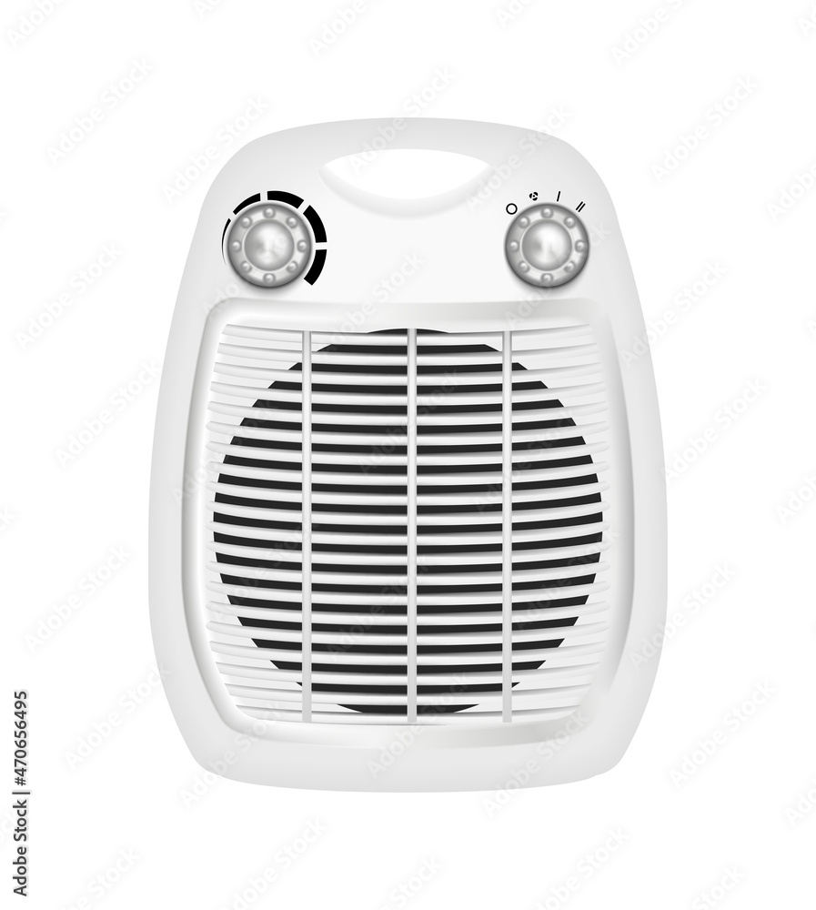 Fan Heater Realistic Compoition Fan Heater Realistic Compoition