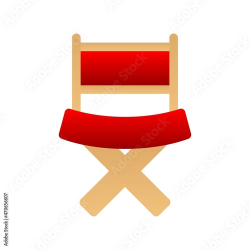 Chair Flat Gradient Vector Icon Design