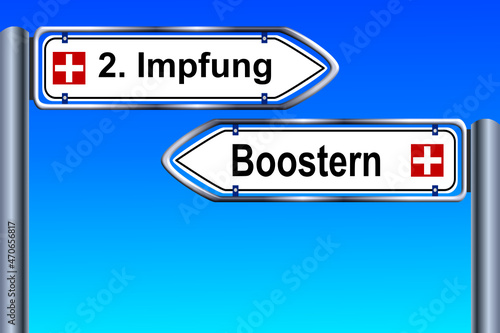Wegweiser zur 2. Impfung und zum Boostern