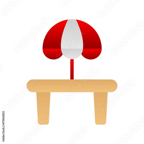 Table Flat Gradient Vector Icon Design