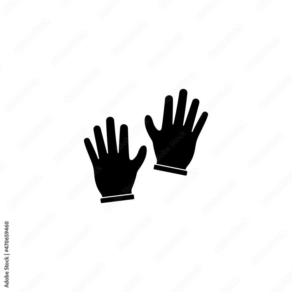 hand gloves icon design template vector isolated illustration hand gloves icon design template vector isolated illustration