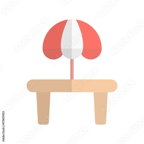 Table Flat Light Vector Icon Design