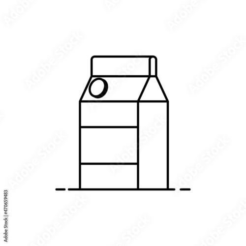 milk box icon design template vector isolated illustration