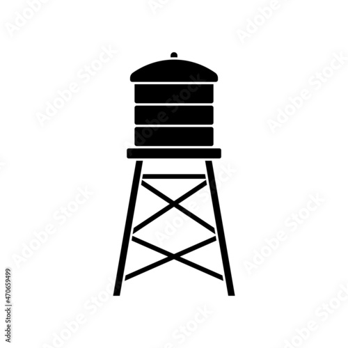 water tower icon design template vector isolated illustration