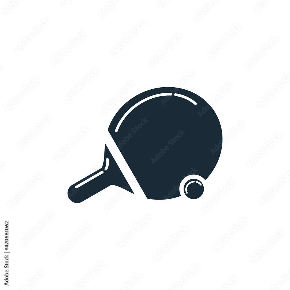 Ping Pong, Table Tennis Sport Icon Design Template Elements