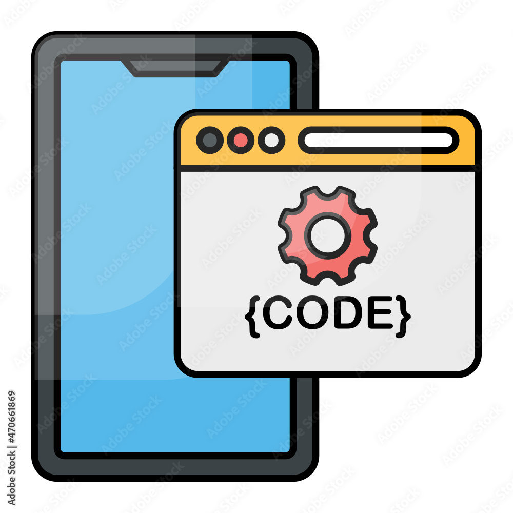 Front-end Wire Frame Concept, Dynamic Js Dev Vector Color Icon Design, Software and web development symbol on white background, Computer Programming and Coding stock illustration Front-end Wire Frame Concept, Dynamic Js Dev Vector Color Icon Design, Software and web development symbol on white background, Computer Programming and Coding stock illustration