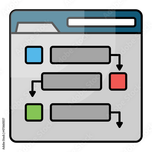 Agile Task Priority Concept, Note Arrangements Vector Color Icon Design, Software and web development symbol on white background, Computer Programming and Coding stock illustration