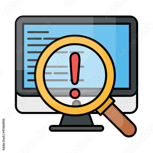 non destructive inspection Concept, code walkthrough Vector Color Icon Design, Software and web development symbol on white background, Computer Programming and Coding stock illustration