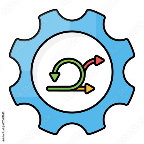 Agile facilitation Concept, Sprint Process Vector Color Icon Design, Software and web development symbol on white background, Computer Programming and Coding stock illustration