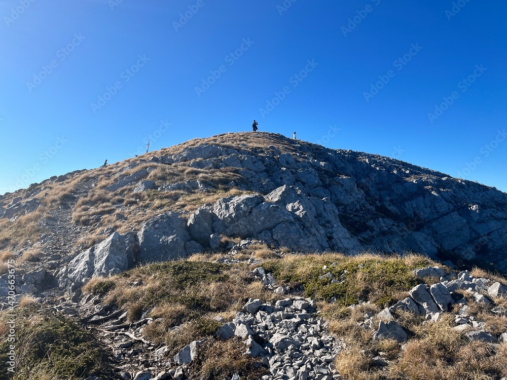 Fototapeta premium Path to Sveto brdo mountain, landscape