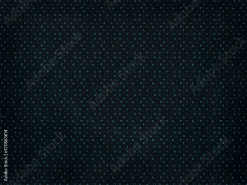Dark night sky tapestry pattern, moon and stars texture for background wallpaper