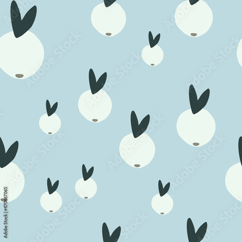 Scandinavian citrus fruit seamless pattern. Fruits endless wallpaper.