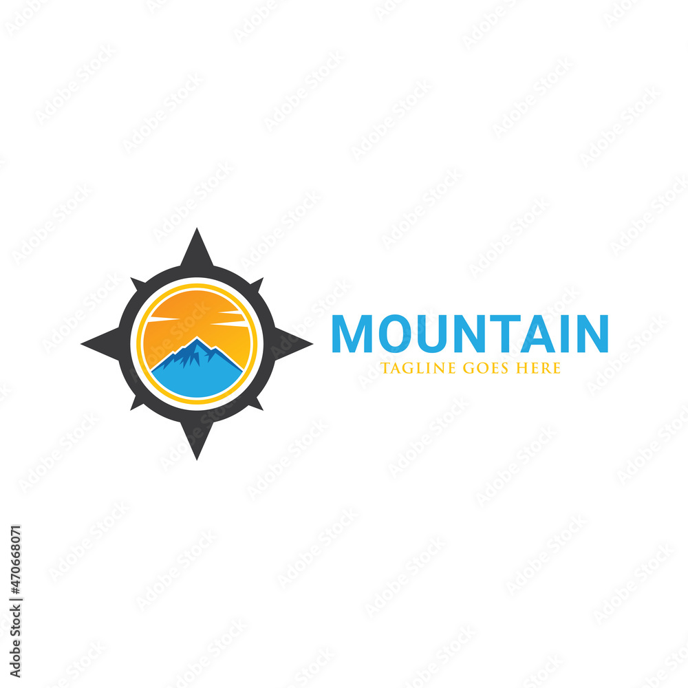 Fototapeta premium mountain concept logo icon vector template
