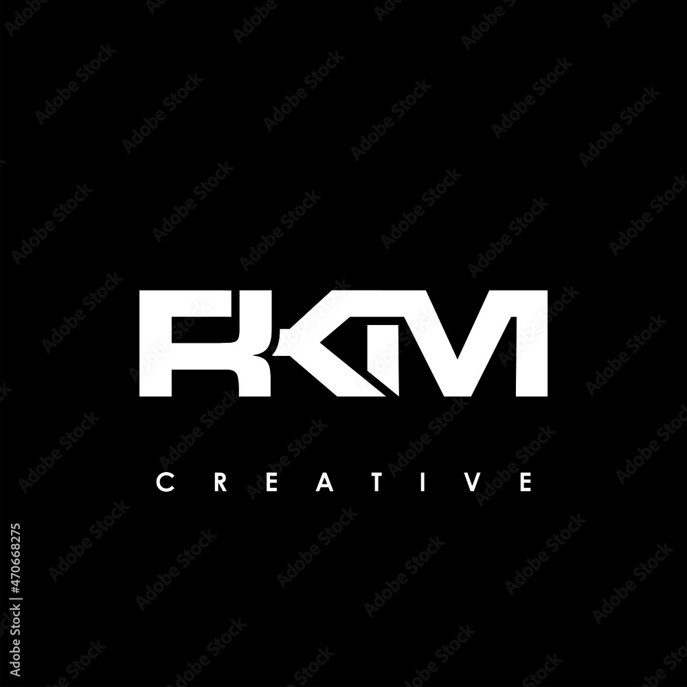 RKM Letter Initial Logo Design Template Vector Illustration