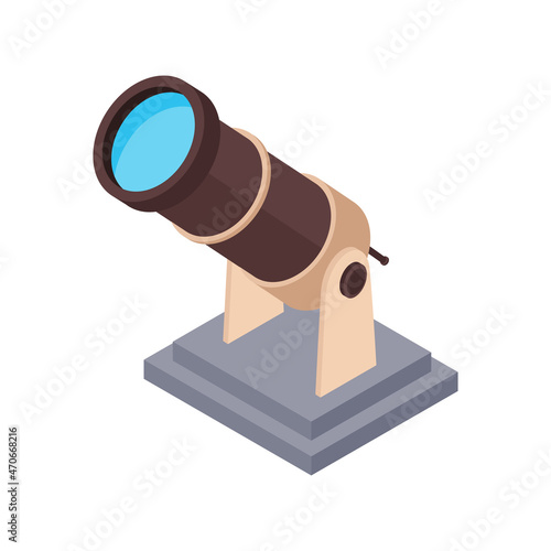 Rotating Telescope Isometric Composition
