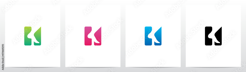 Foot Ankle On Letter Logo Design H Foot Ankle On Letter Logo Design H