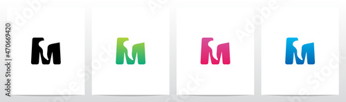 Foot Ankle On Letter Logo Design M