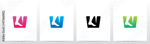 Foot Ankle On Letter Logo Design W