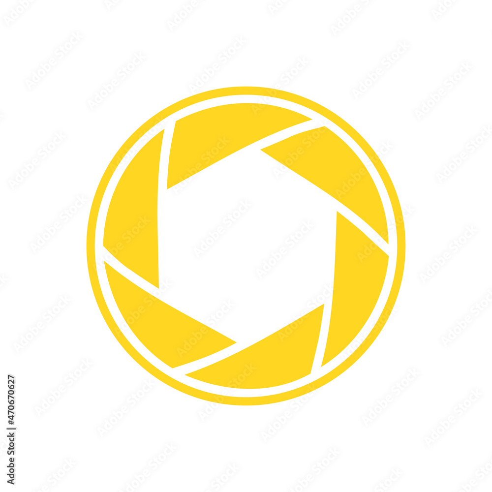 Vector symbol lens for focus. Camera shutter icon, lens diaphragm silhouette, photo optics lenses aperture. Vector symbol lens for focus. Camera shutter icon, lens diaphragm silhouette, photo optics lenses aperture.