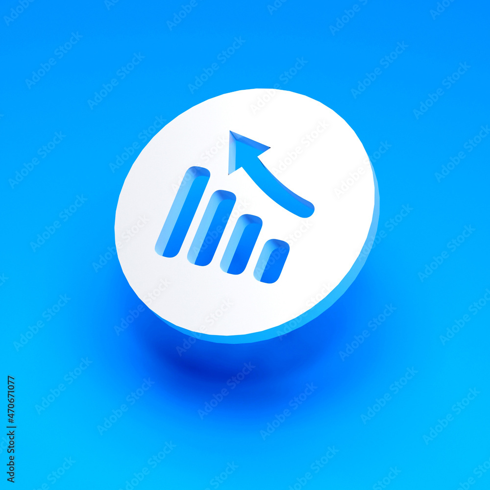 Business growth graph 3d in abstract style on white background. Creative concept idea design. Business icon. 3d banner background. Financial statistics. Marketing concept. Business growth graph 3d in abstract style on white background. Creative concept idea design. Business icon. 3d banner background. Financial statistics. Marketing concept.