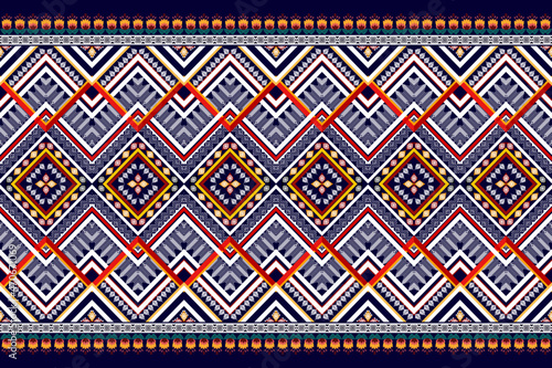 Geometric ethnic pattern design. Aztec fabric carpet mandala ornament boho chevron textile decoration wallpaper. Tribal turkey African Indian traditional embroidery vector illustrations background 