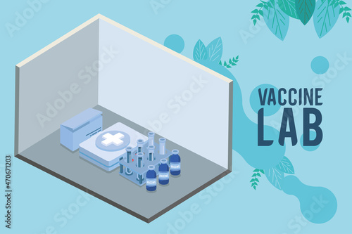 vaccine lab and vials