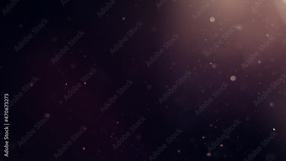Background of natural floating dust particles backlit with lens flare