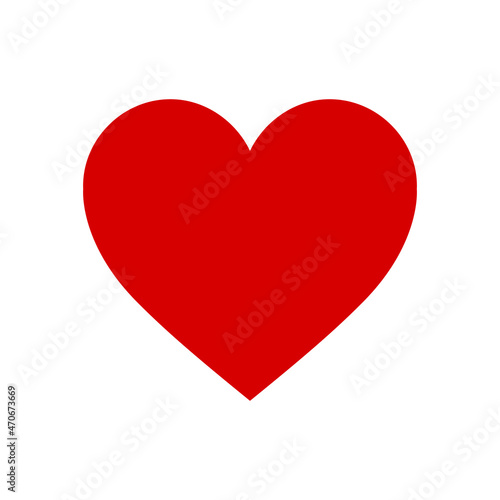Red Heart Isolated Vector Illustration