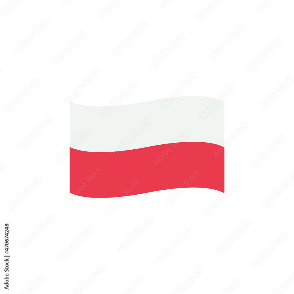 The flag for Poland emoji vector The flag for Poland emoji vector