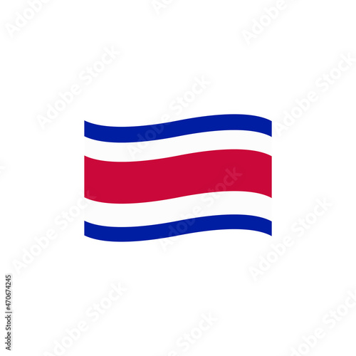 The flag for Costa Rica emoji vector
