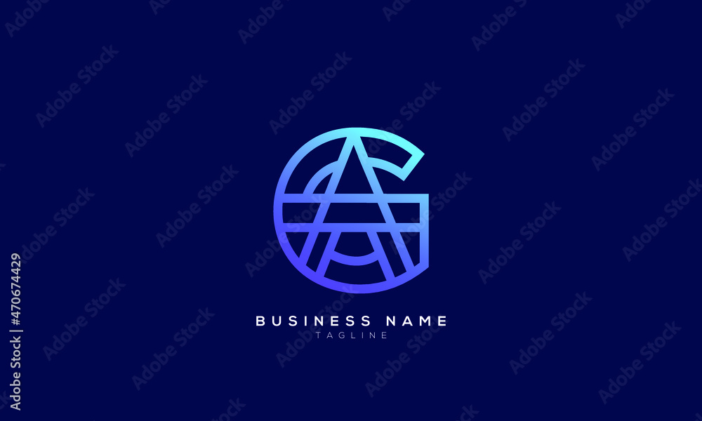 GA, AG, Abstract initial monogram letter alphabet logo design GA, AG, Abstract initial monogram letter alphabet logo design